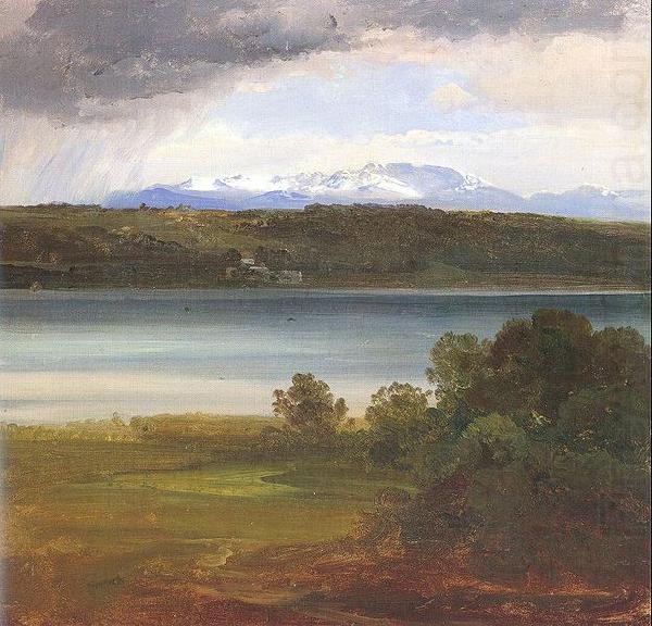 Christian Ernst Bernhard Morgenstern View Across Lake Starnberg to the Benedikte oil painting picture